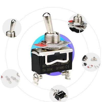 12V Schwerlast Kippschalter ON/OFF Armaturenbrett Automobil Metall 12 Volt SPST - Bild 1 von 4