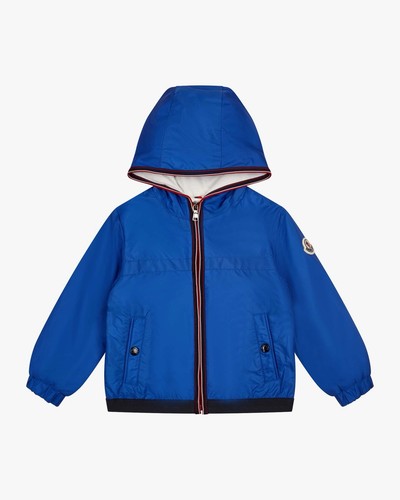 Moncler Enfant Anton Giacca Antipioggia Zip Felpa con Cappuccio 18 24 Mesi Rara Blu