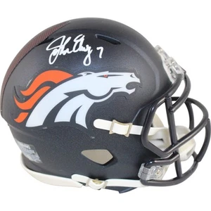 John Elway Autographed Denver Broncos Spd Mini Helmet Beckett Witness 50215 - Picture 1 of 6