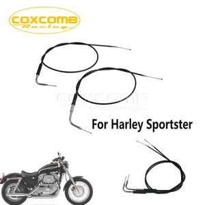Black 90cm Throttle Oil Cable Wire Fit Harley Sportster XL883 XL1200 1996-2015  - Picture 1 of 11
