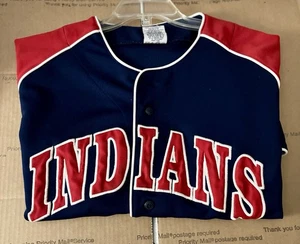 Vintage CLEVELAND INDIANS MLB GENUINE BASEBALL JERSEY Size XXL 😎Excellent Cond - Picture 1 of 7