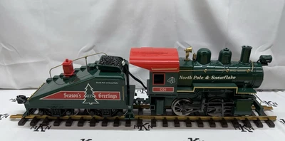 Aristo Craft Art 21235C North Pole Steam Locomotive and Tender Christmas G Scale - Image 1 of 4