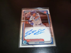 Matt Shaw Cubs Certified Autograph Auto 2024 Bowman Chrome Prospekt # CPA-MS - Bild 1 von 6