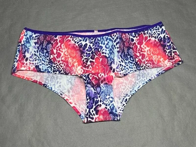 RARE VINTAGE VICTORIAS SECRET PINK HIPSTER PANTY COLLECTOR COLORFUL NEW L - Image 1 of 4