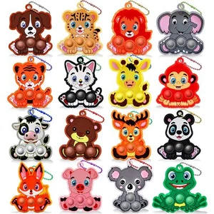 Kids Party Favors 16PCS Animal Mini Pop Keychain,Goodie Bags Stuffers for Kid... - Picture 1 of 6