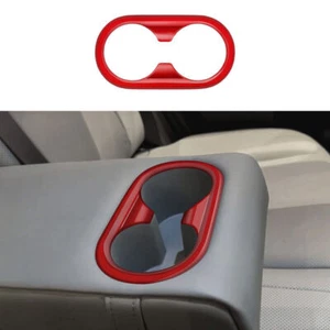 1pcs ABS Glossy Red Rear Watercup Frame Cover Trim Fit For Hyundai Kona 2024 - Picture 1 of 4