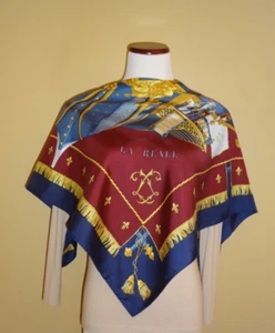 Sciarpa multicolore Hermès La Reale Vue Du Carrosse De La Galeri in twill di seta - Foto 1 di 23