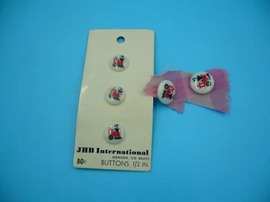 Five vintage 1/2" train motif buttons. - Picture 1 of 1