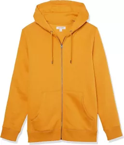 Sudadera con capucha de lana lavada con cremallera completa Goodthreads para hombre - oro oscuro amarillo - XSmall - nueva - Imagen 1 de 2