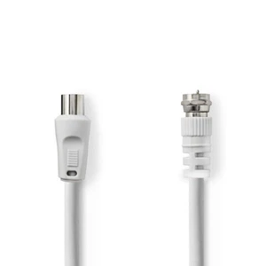 Blei Flylead Kabel 1 Mtr F-Typ Schraubstecker Stecker auf Koaxialstecker Stecker - Bild 1 von 2
