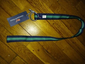 Vineyard Vines Nwt Size M Boy's Cove Green Striped D-Ring Belt - Picture 1 of 4