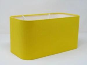 Lampenschirm hellgelb Baumwolle abgerundet rechteckig Lampenschirm - Bild 1 von 10