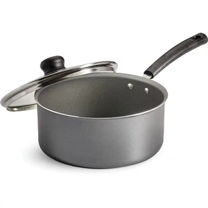 PrimaWare 3 Quart Non-Stick Steel Gray Covered Sauce Pan - Picture 1 of 5