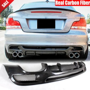 Carbon Fiber Rear Bumper Diffuser Lip for BMW E82 E88 125i 135i M Sport 2007-13  - Picture 1 of 12