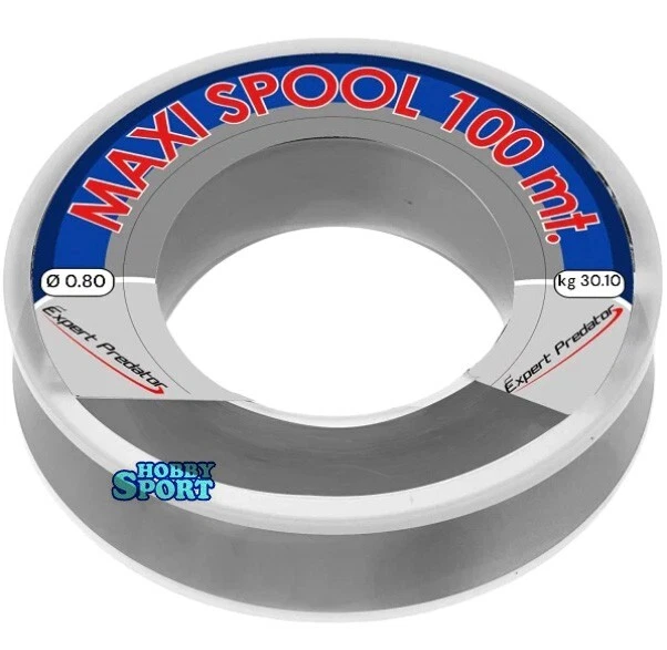 FILO PER PESCA 0,80 MM - 100 MT MAXI SPOOL PREDATOR EXPERT X TRAINA BARCA FONDO - Immagine 1 di 1