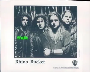 Press Photo: RHINO BUCKET 8x10 B&W 1990 rhinobucket - Picture 1 of 1