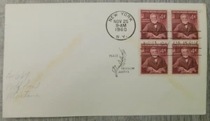 First Day Of Issue Andrew Carnegie NY 1960 Peace Vintage Stamp Envelope Cover - Picture 1 of 4
