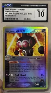 Team Magma’s Claydol Pokemon 2004 EX Team Magma Vs Aqua - 8/95 Rev Holo CGC 10 - Picture 1 of 2
