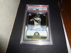 Jacob Wilson 2023 Bowman Draft 1st Chrome Rookie Auto PSA 10 GEM MINT! A'S STUD! - Picture 1 of 1