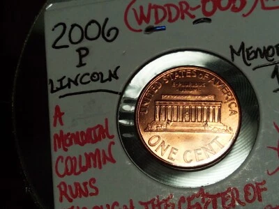 Mint Error Coin Lincoln 1c Cent Penny 2006 p DDR  - Image 1 of 4