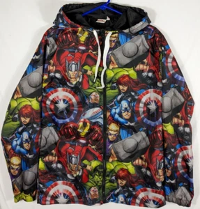 Marvel Avengers Jacket Windbreaker Full Zip Lightweight Hooded Adult Mens Size S - Picture 1 of 19