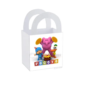 8 Pocoyo Treat Box Fiesta Favor Botín Bolso de Bienestar Cumpleaños 3"" x 3"" - Imagen 1 de 6