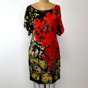 Yoana Baraschi Dress Women Medium Silk Sheath Abstract Party Work Core Cruise - Picture 1 of 24