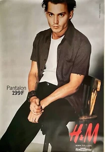 Póster publicitario de moda original de refugio de autobús H&M JOHNNY DEPP 69" X 47 ENROLLADO - Imagen 1 de 1