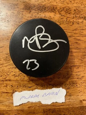 Murray Baron Hand Signed Autographed NHL Logo Puck - Image 1 of 2