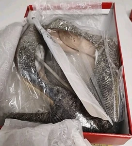 Guess "Carrie 2" Silver Multi Facet Pumps Size 10M - Picture 1 of 7