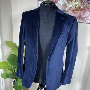 Tommy Hilfiger Men's Velvet Two Button Blazer Jacket - Picture 1 of 21