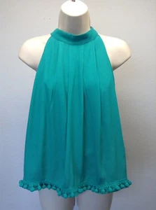 LOVERS + FRIENDS Anthropologie~ NEW Botanic A Line Crop Pom Pom Top $110 M - Picture 1 of 10