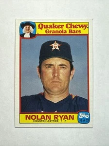 1986 Topps Quaker Chewy Granola Bars - #12 of 33 ~ Nolan Ryan ~ Astros - Picture 1 of 10