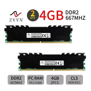 ZVVN 8GB Kit 2x 4GB DDR2 667MHz PC2-5300U 240Pin DIM intel Desktop PC Memory RAM - Picture 1 of 10