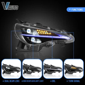 Faro LED completo VLAND para Toyota 86 Subaru BRZ Scion FR-S azul secuencial DRL - Imagen 1 de 11