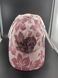 Flexfit Floral Hat Palms Casino Hat Cap Size L-XL Pink Las Vegas