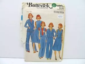 Butterick 4660 Misses gilet giacca pantaloni svasati gonna taglia 12 modello denim #427 - Foto 1 di 6