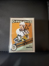 Adam Johnson Opc Rookie Card Signed Autographed