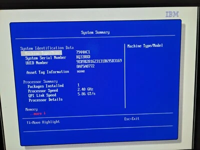 IBM 7944-AC1 X3550 M3, 2x E5530 2.4GHZ/8MB, 4GB RAM, Dual Pwr, Rails,, Cbl Mgmt - Image 1 of 4