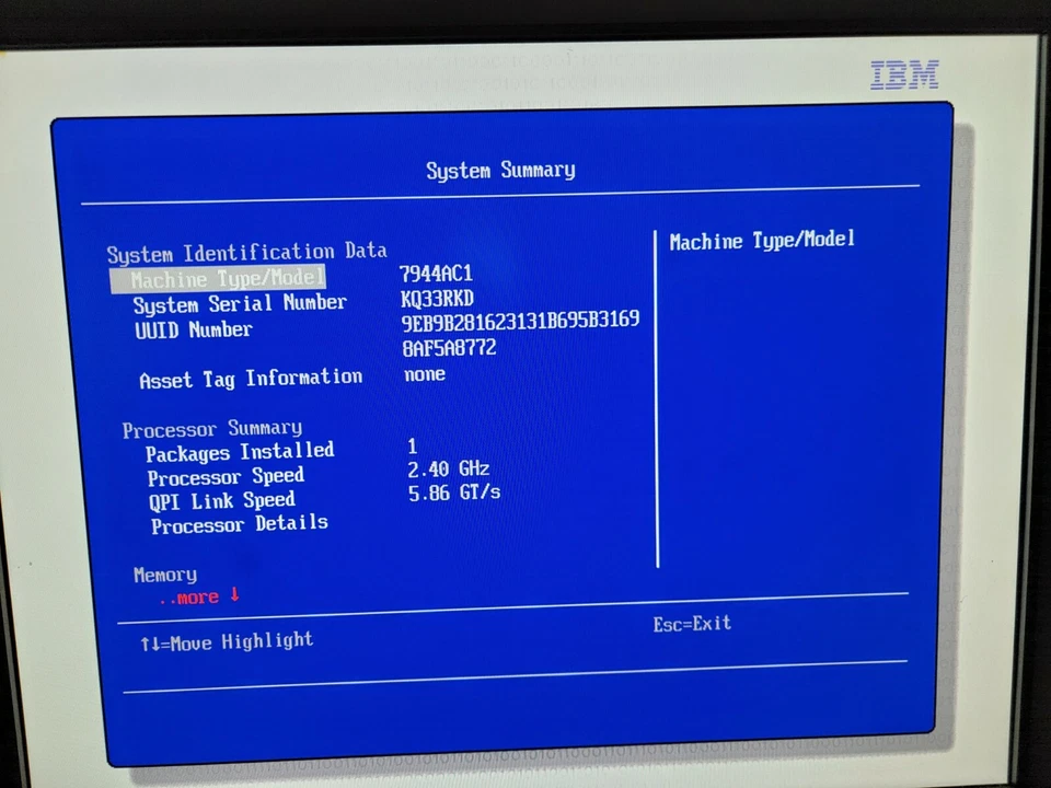 IBM 7944-AC1 X3550 M3, 2x E5530 2.4GHZ/8MB, 4GB RAM, Dual Pwr, Rails,, Cbl Mgmt - Image 1 of 4