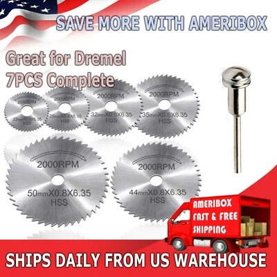 AMERIBOX Circular Saw Disc Set Dremel Accessory Mini Drill Rotary Tool Wood Cutting Blade