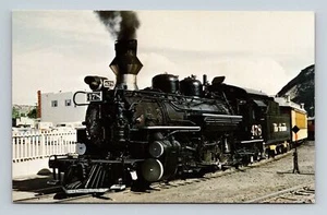 Denver & Rio Grande Western Railroad Locomotive #478 Durango Station CO Postcard - Picture 1 of 2