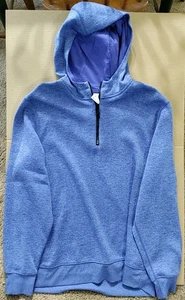 Nike Golf Dri-FIT 1/2 Cremallera Para Hombres L Tejido Peso Medio Pullover Sudadera con Capucha Azul - Imagen 1 de 4