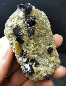 51g Natural Clear Purple Phantom Fluorite Quartz Specimen Yindu - Picture 1 of 24