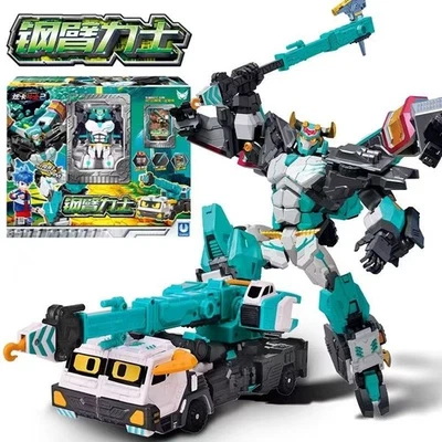 Metal CardBot 2: Musclehide Transforming Robot & Crane Truck Action Figure W/BOX - Image 1 of 4