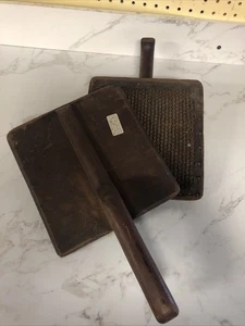 Pair Antique 1890’s/1900’s Primitive  Cotton Carder/ Comb Brushes.  (DX) - Picture 1 of 20