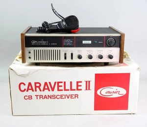 Vintage Courier Caravelle CB Radio Transceiver Base Station 23 Channel W/Box Mic - Picture 1 of 21