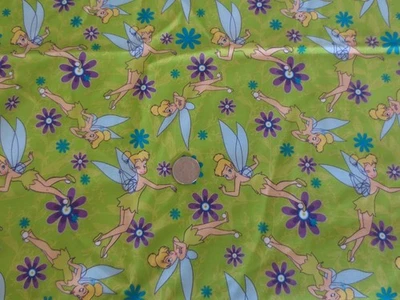 4690.  Disney FLORAL TINK CP3334  Craft, Quilting COTTON FABRIC - 43.5" x 2 yds. - Image 1 of 3