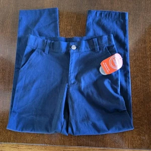 New Wonder Nation Boys School Uniform Flat Front Twill Pants Sz 10 - Picture 1 of 9