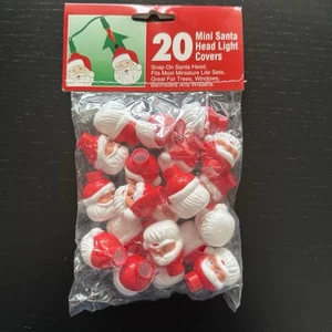 Vintage Kunststoff-Blasform Mini Weihnachtsmann Scheinwerfer Abdeckungen 20 Stück NEU alter Lagerbestand - Bild 1 von 4